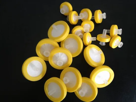PVDF PVDF PVDF PTFE Nylon Color Ring Syringe Filtre pour Utilisation en laboratoire