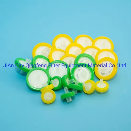 Filtre de seringue à membrane PVDF pour une utilisation en laboratoire jetable