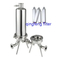 10 ′ ′ ′, 20 ′ ′ Micro 304, 316L Boîtier de filtre à cartouche en acier inoxydable pour le traitement de l'eau
