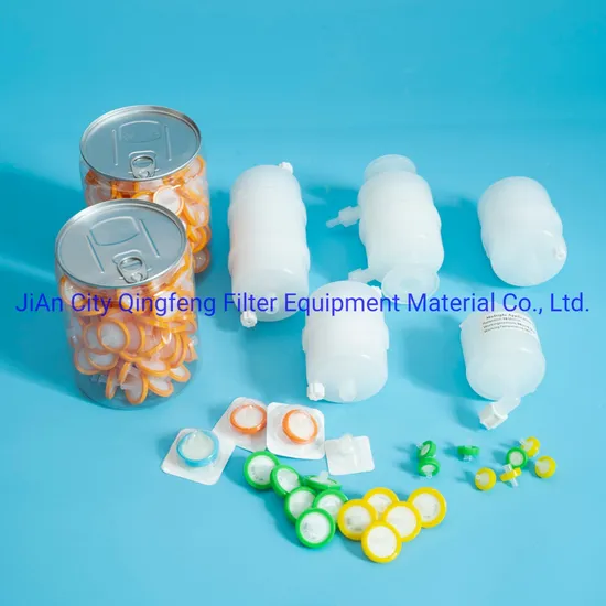 PVDF PVDF PVDF PTFE Nylon Color Ring Syringe Filtre pour Utilisation en laboratoire
