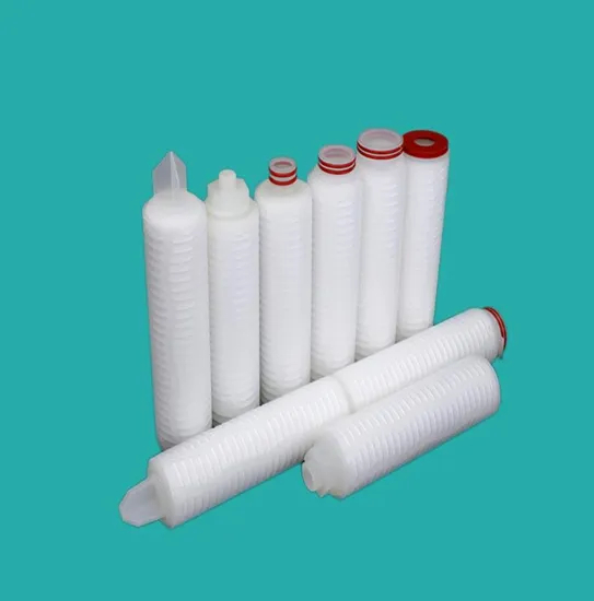 Micronnylon industriel / pes / ptfe / pp Cartouche filtrante plissée pour Ro Water / Liquid / Wine Treatment