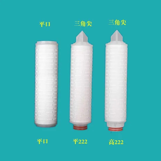 Cartouche de filtre plissé en PVDF pour traitement chimique ou eau