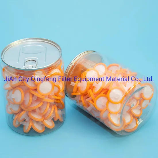 PVDF PVDF PVDF PTFE Nylon Color Ring Syringe Filtre pour Utilisation en laboratoire