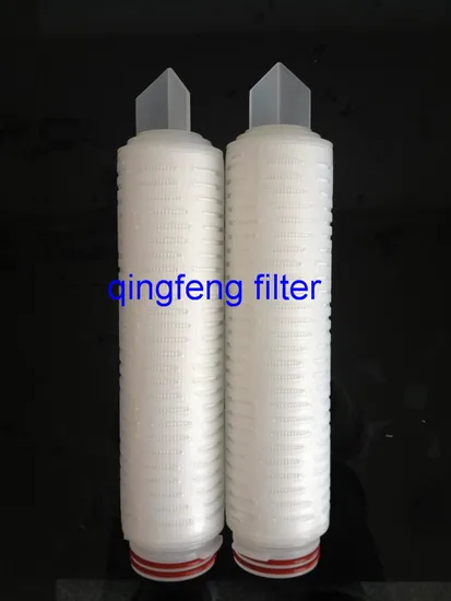 0,1-100 Micron PP PP Cartouche de filtre plissé pour le boîtier de filtre en acier inoxydable
