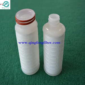 Cartouche filtrante plissée à membrane PTFE 0,22 micron pour gaz de haute pureté